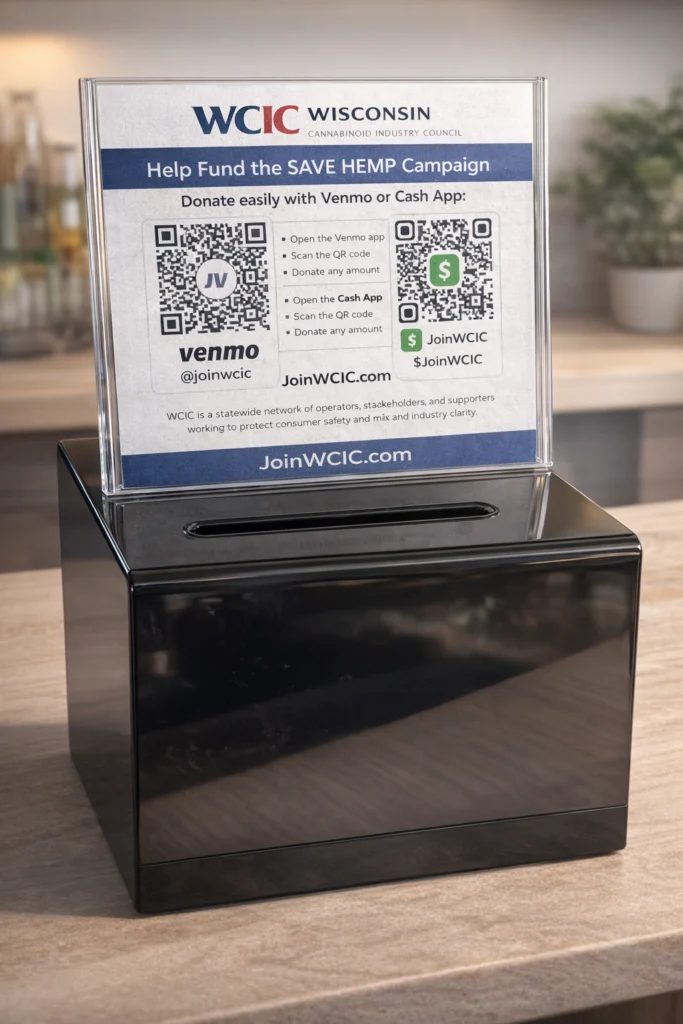 wcic save hemp campaign donation box